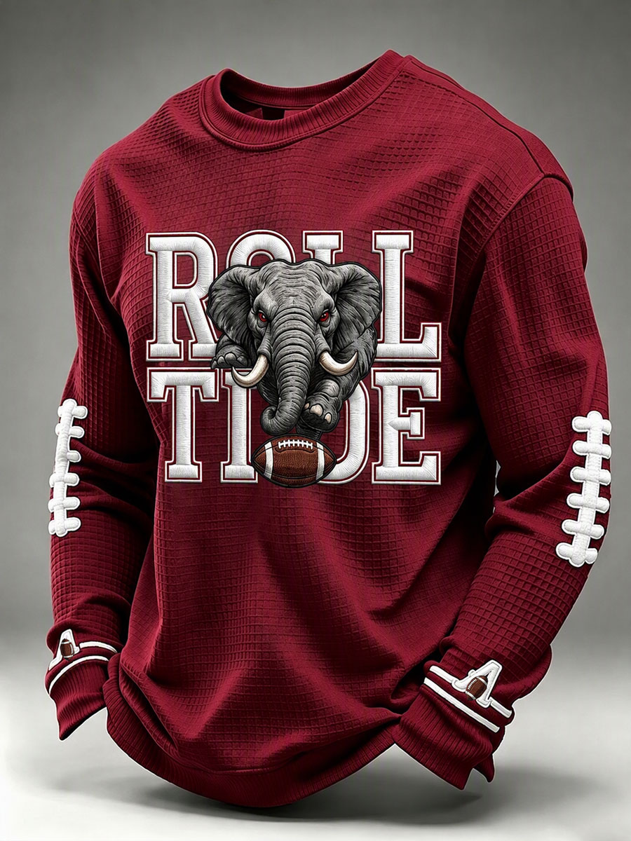 Men's Rugby Pattern Waffle T-shirt