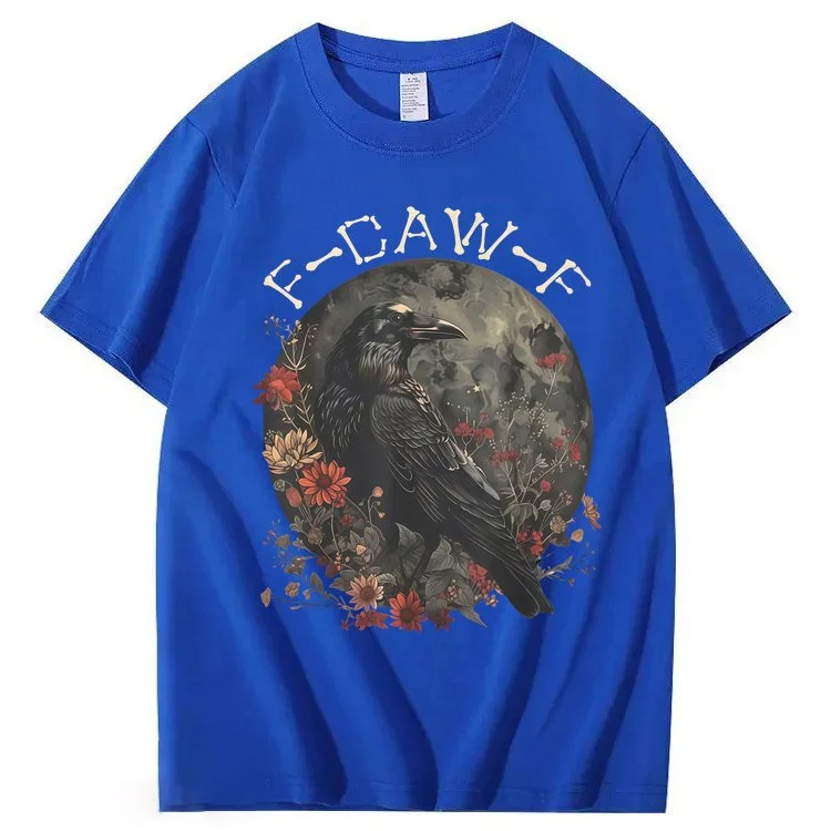 F-Caw-F Crow Raven 100% Cotton T-Shirt