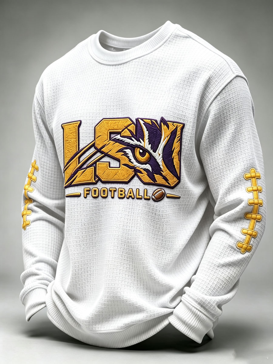 Men's Football Printed Waffle T-Shirt