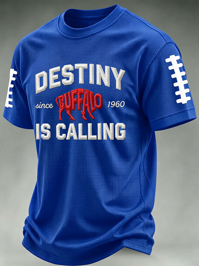 Men'S Football Print Waffle T-Shirt