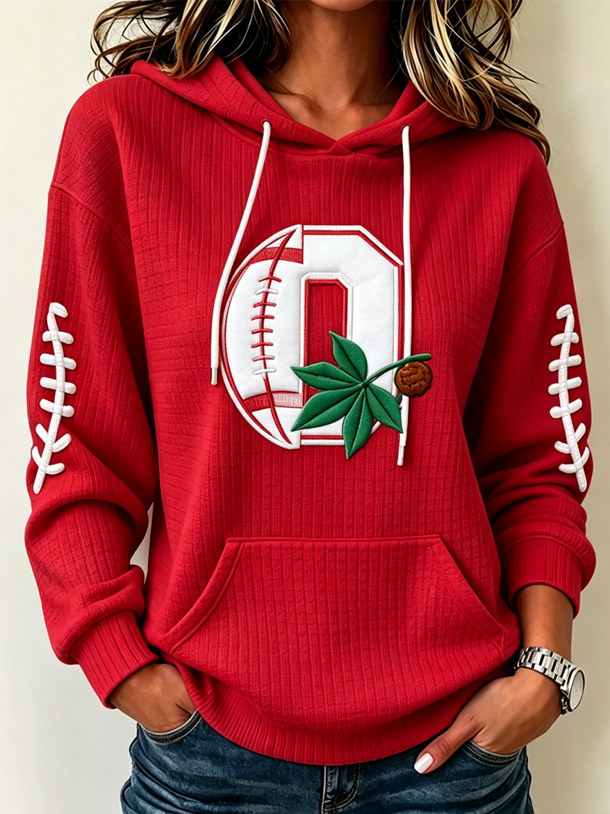 Women's Football Print Sweatshirt
