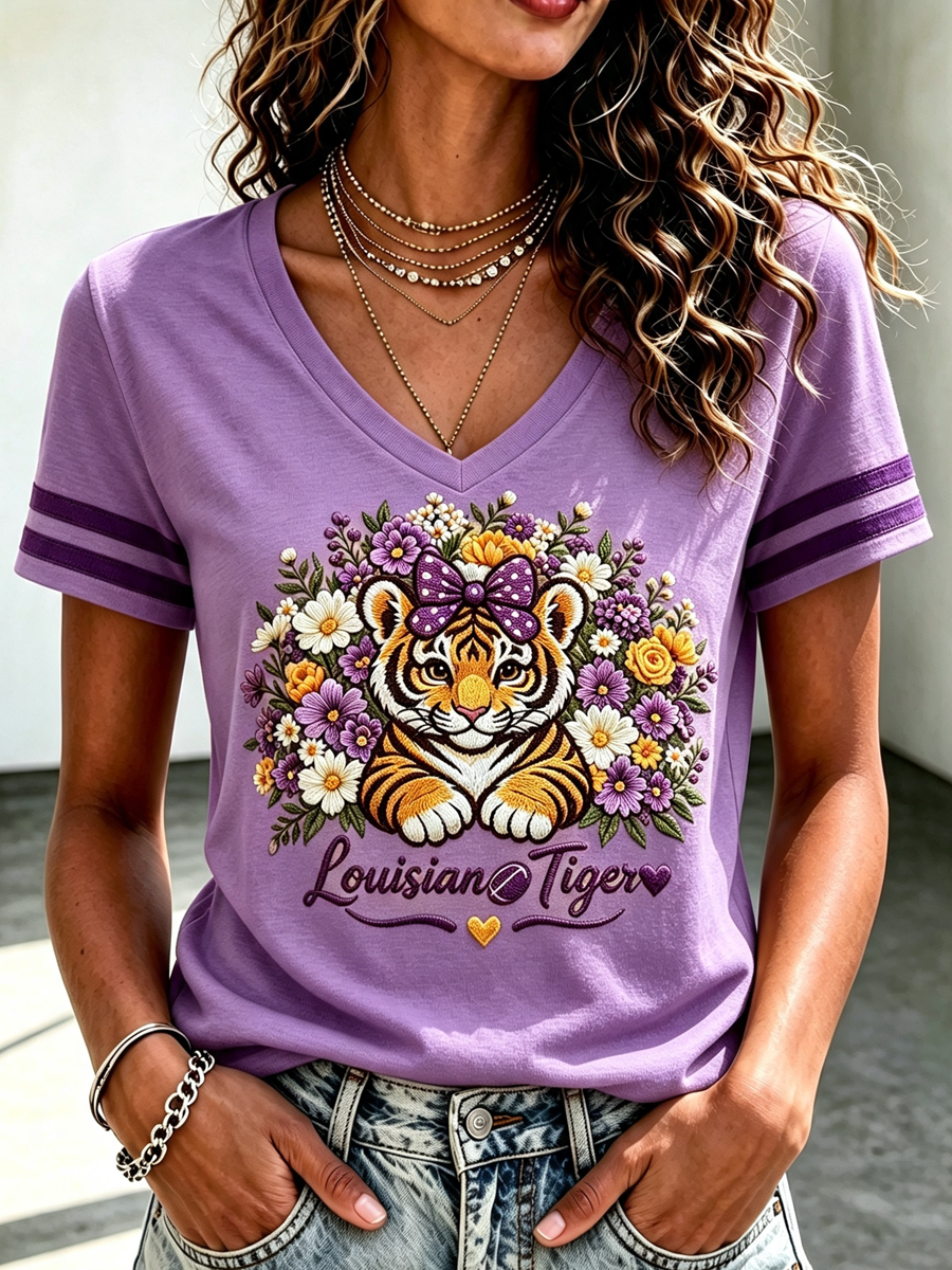 Women'S Football Print Short-Sleeve T-Shirt