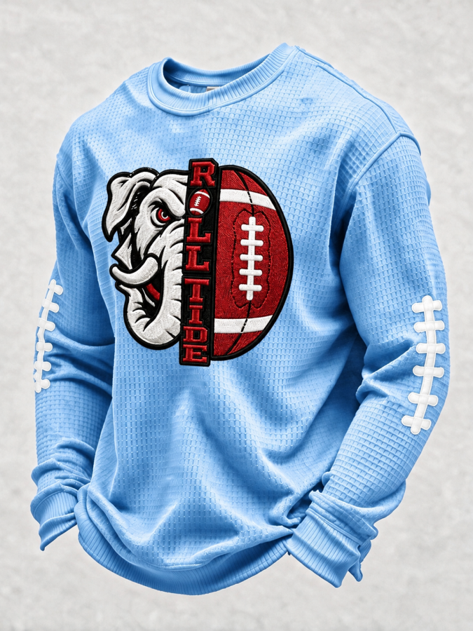 Men'S Football  Printed Waffle T-Shirt