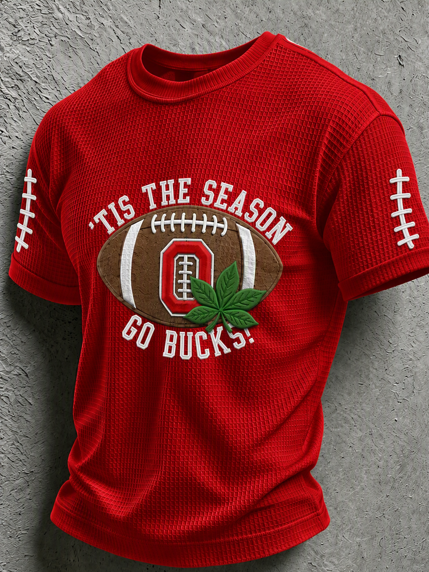Men'S Football Fan Waffle T-Shirt