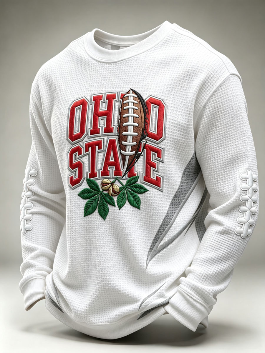Men'S Rugby Printed Waffle T-Shirt