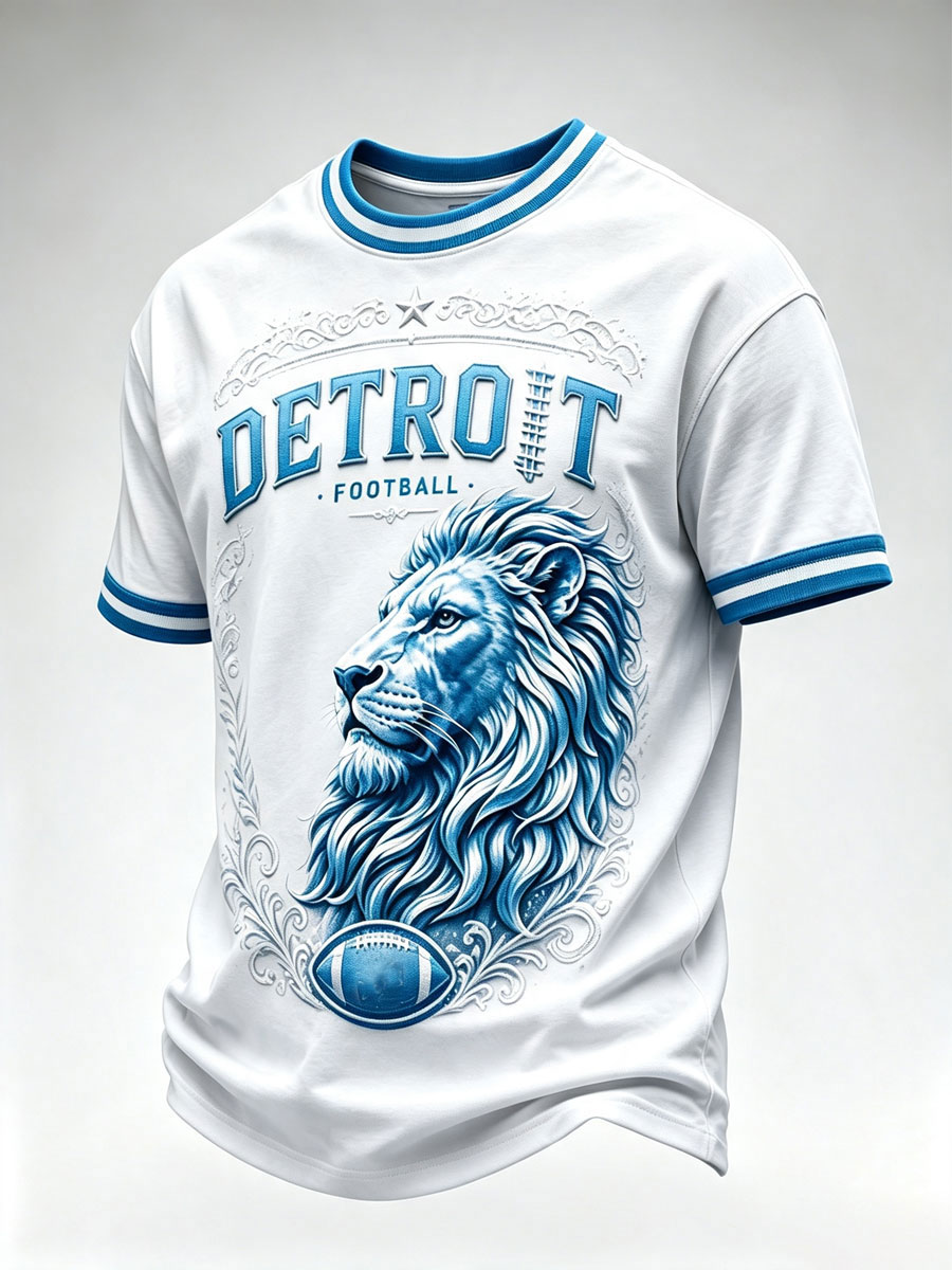 Men's Football Fan Printed Casual T-Shirt