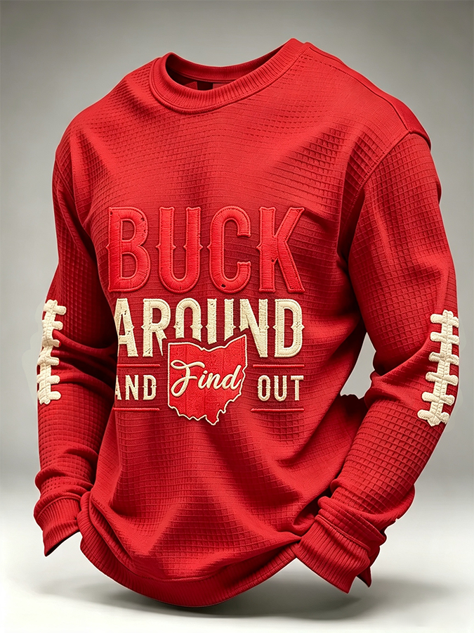 Men'S Rugby Printed Waffle T-Shirt
