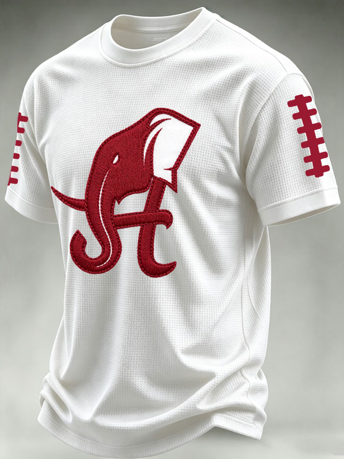Men'S Football Print Waffle T-Shirt
