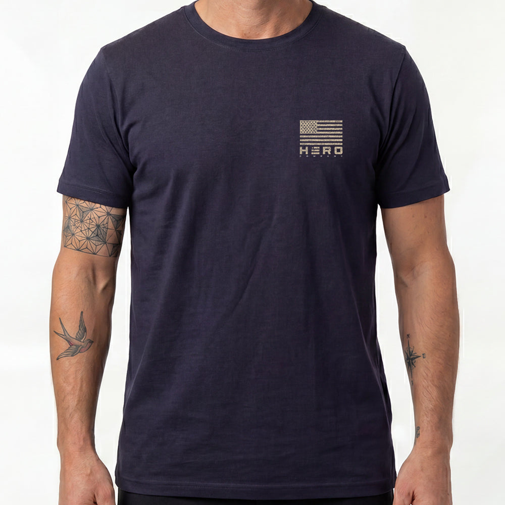 Labs & Liberty Black Lab Navy Tee