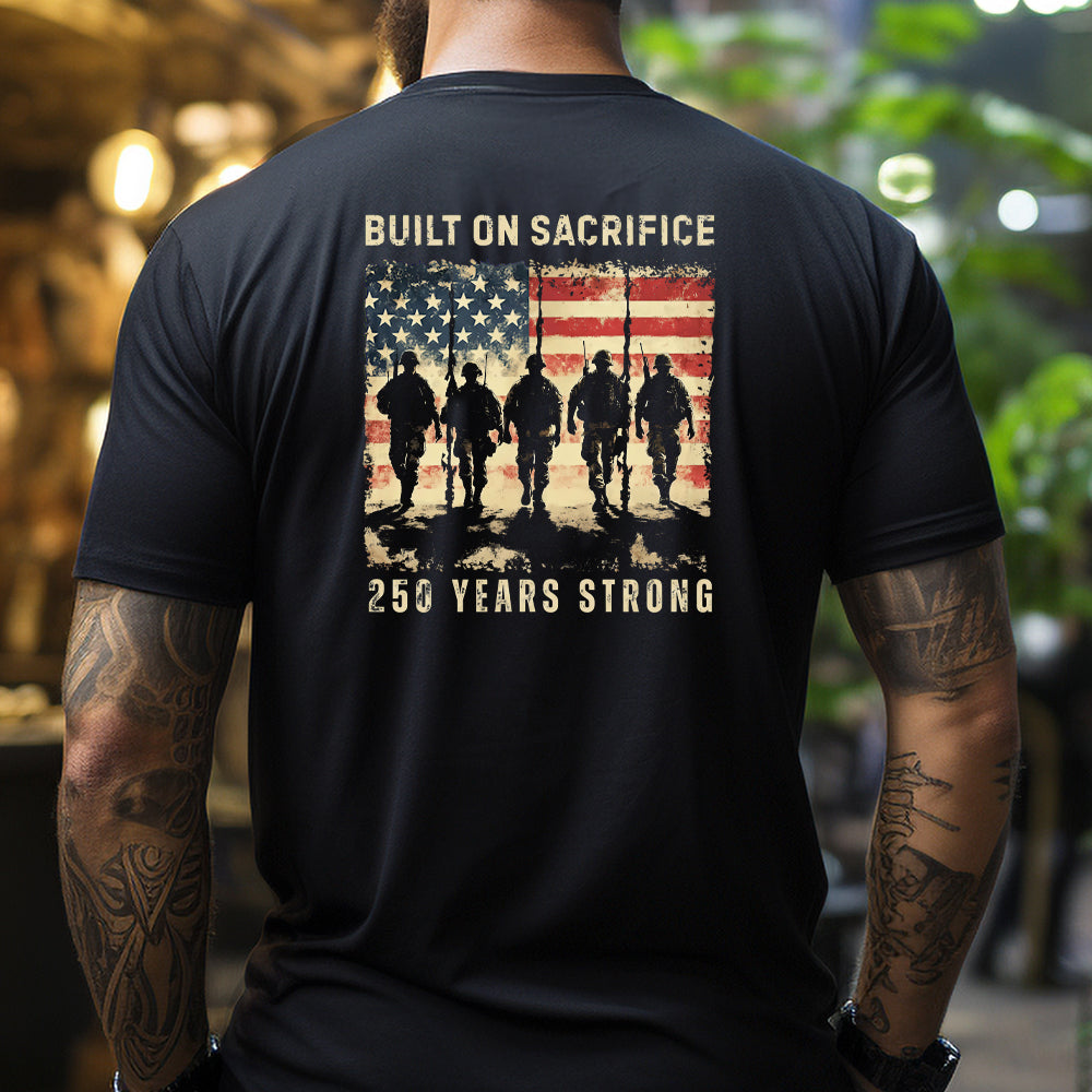Built On Sacrifice Black Tee