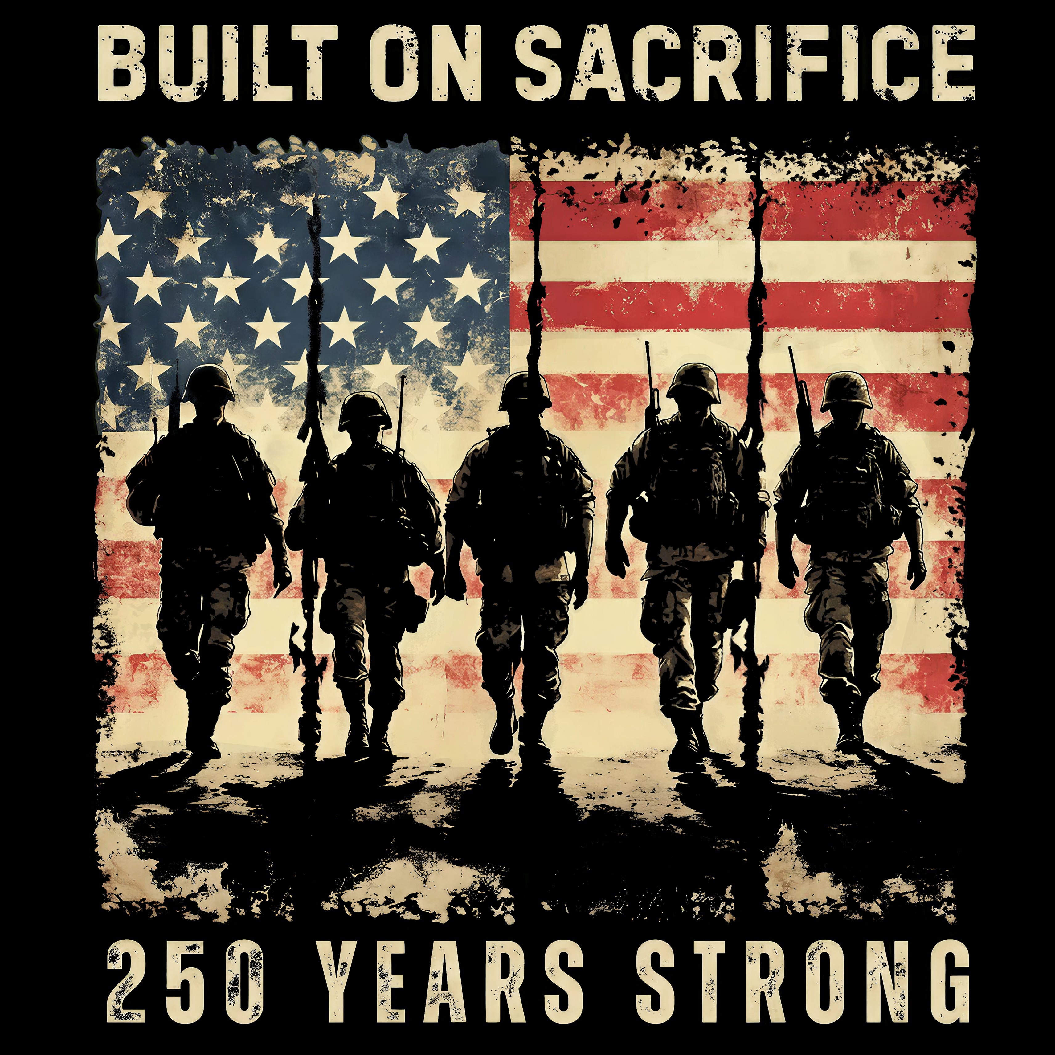 Built On Sacrifice Black Tee