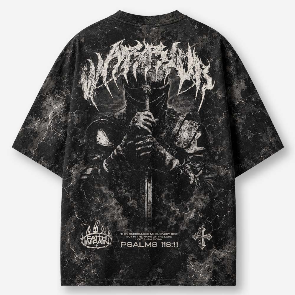 Warfare Knight Eco Oversized Graphic Tees · GRS Certified