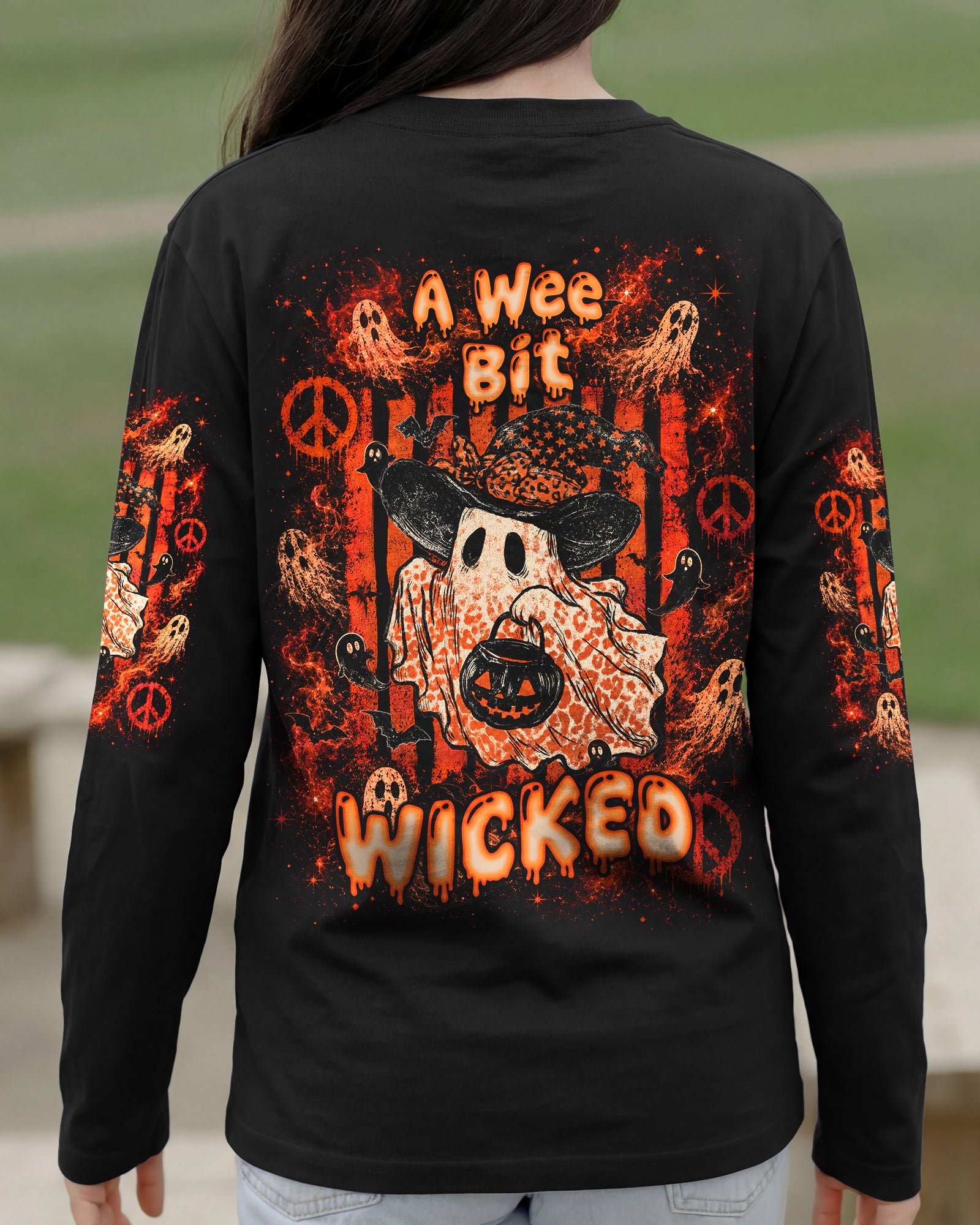 A WEE BIT WICKED WITCH BOO HALLOWEEN ALL OVER PRINT