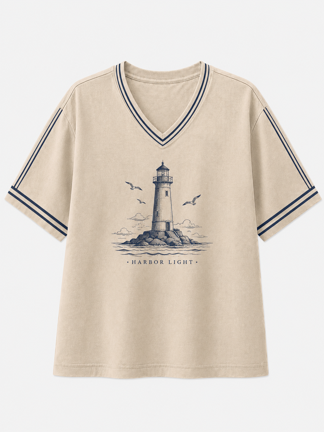 Harbor Light Coastal V-Neck Tee