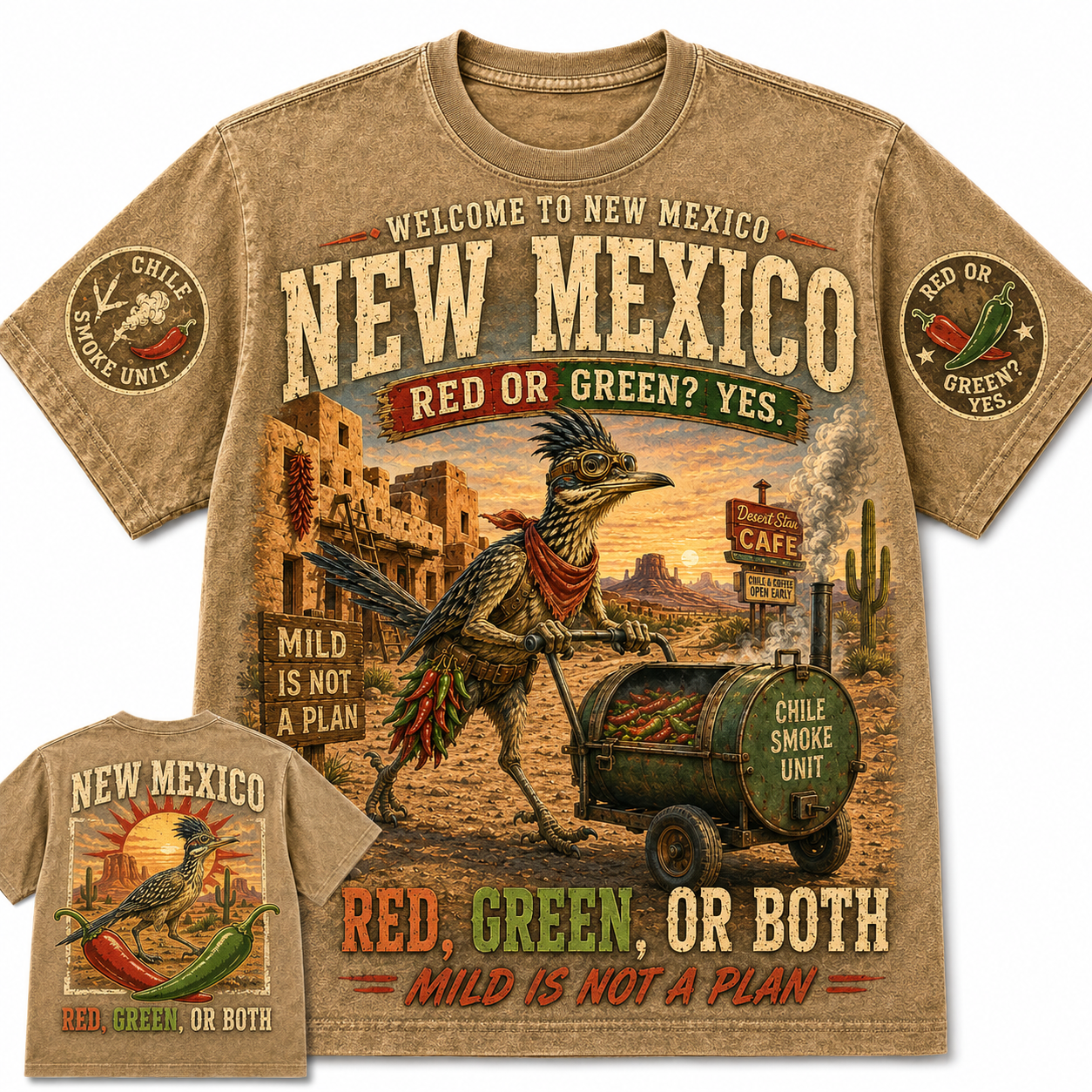 New Mexico Red Or Green Roadrunner T-Shirt