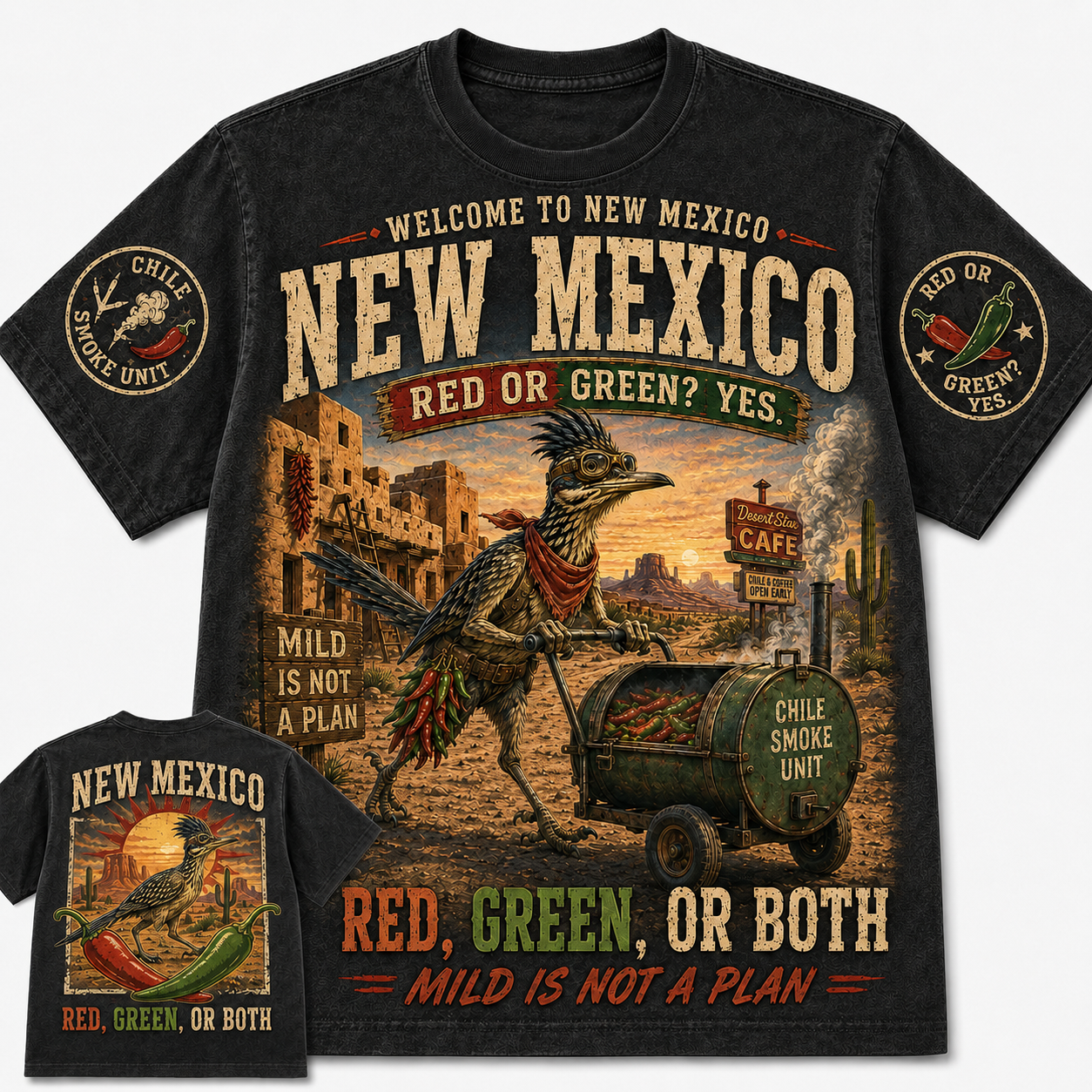New Mexico Red Or Green Roadrunner T-Shirt