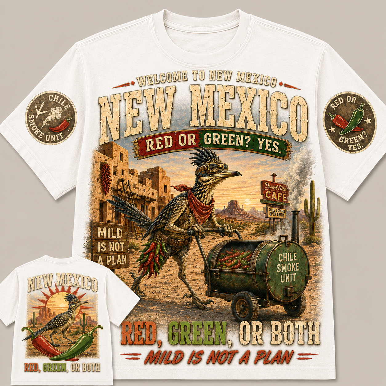 New Mexico Red Or Green Roadrunner T-Shirt