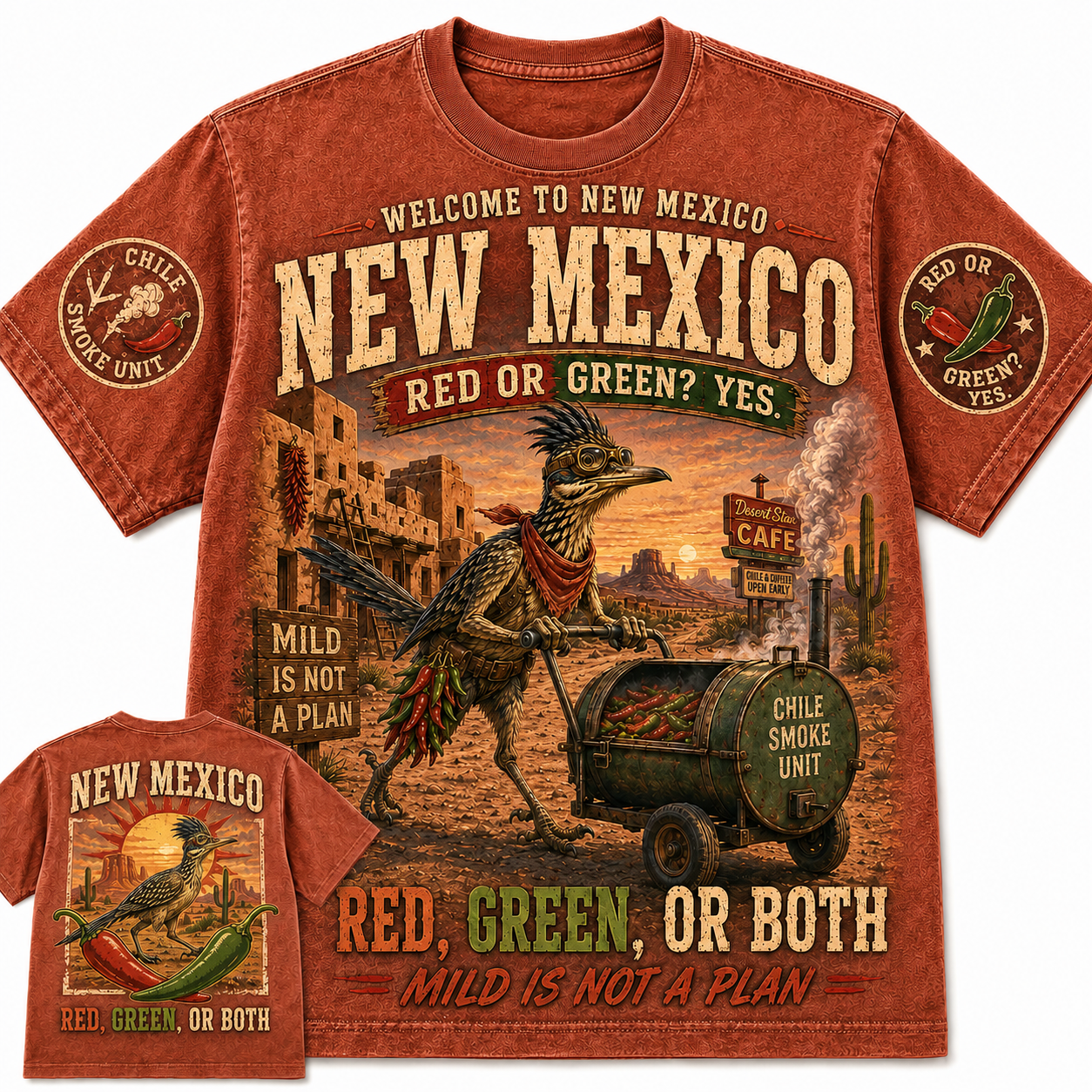 New Mexico Red Or Green Roadrunner T-Shirt