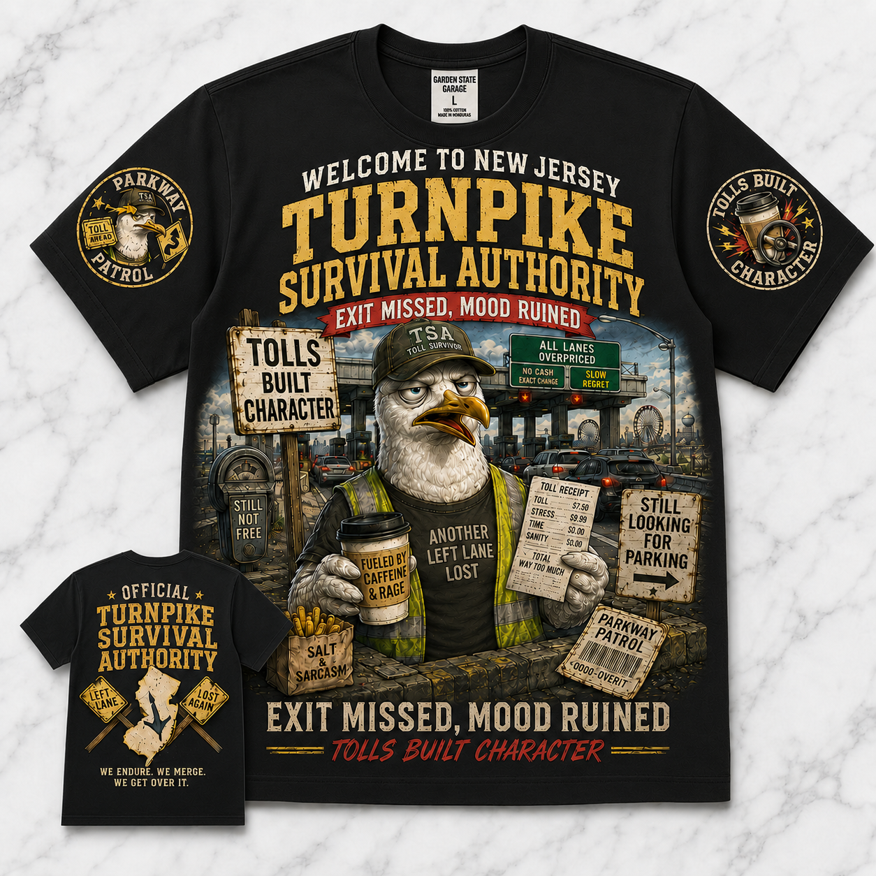 New Jersey Turnpike Pigeon T-Shirt