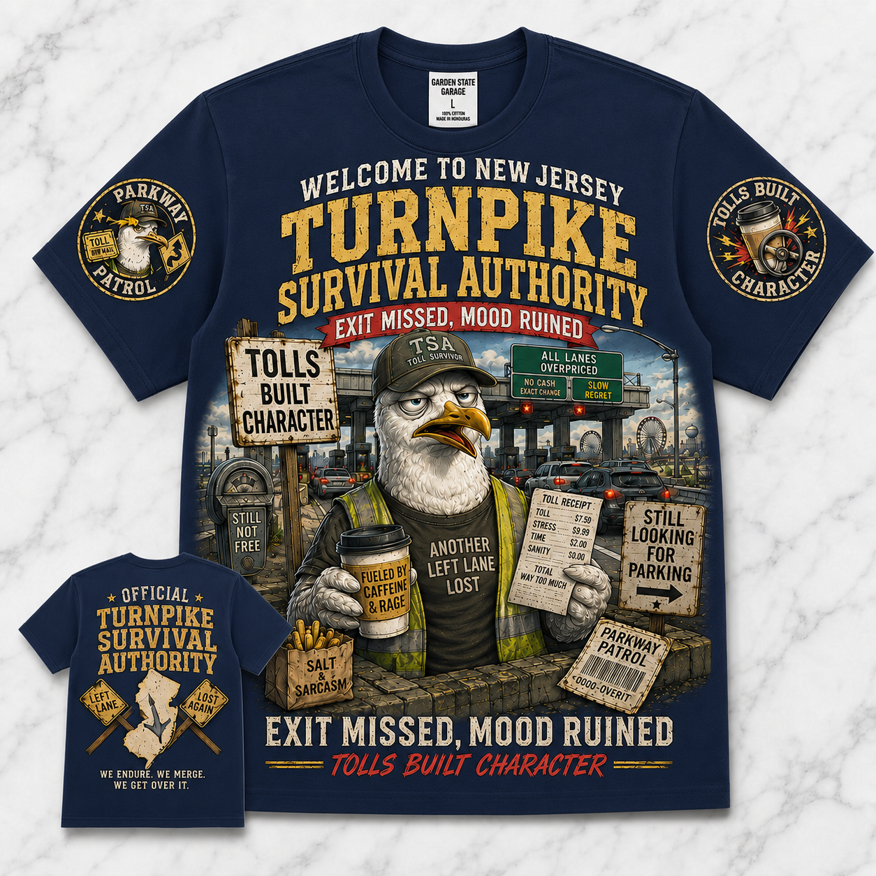 New Jersey Turnpike Pigeon T-Shirt