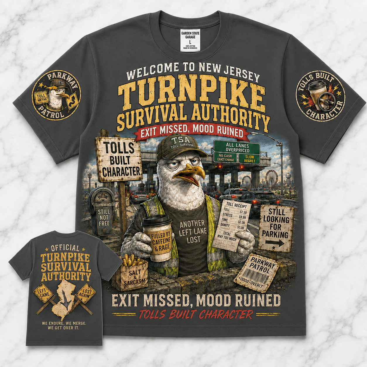 New Jersey Turnpike Pigeon T-Shirt