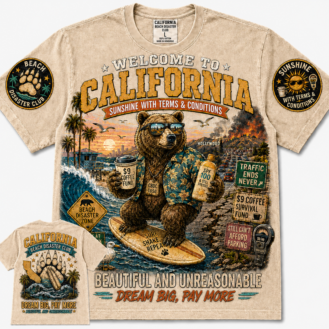 California Bear Beautiful And Unreasonable T-Shirt