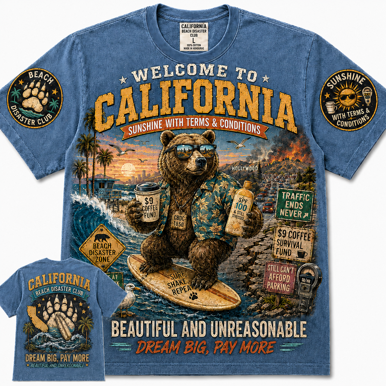 California Bear Beautiful And Unreasonable T-Shirt