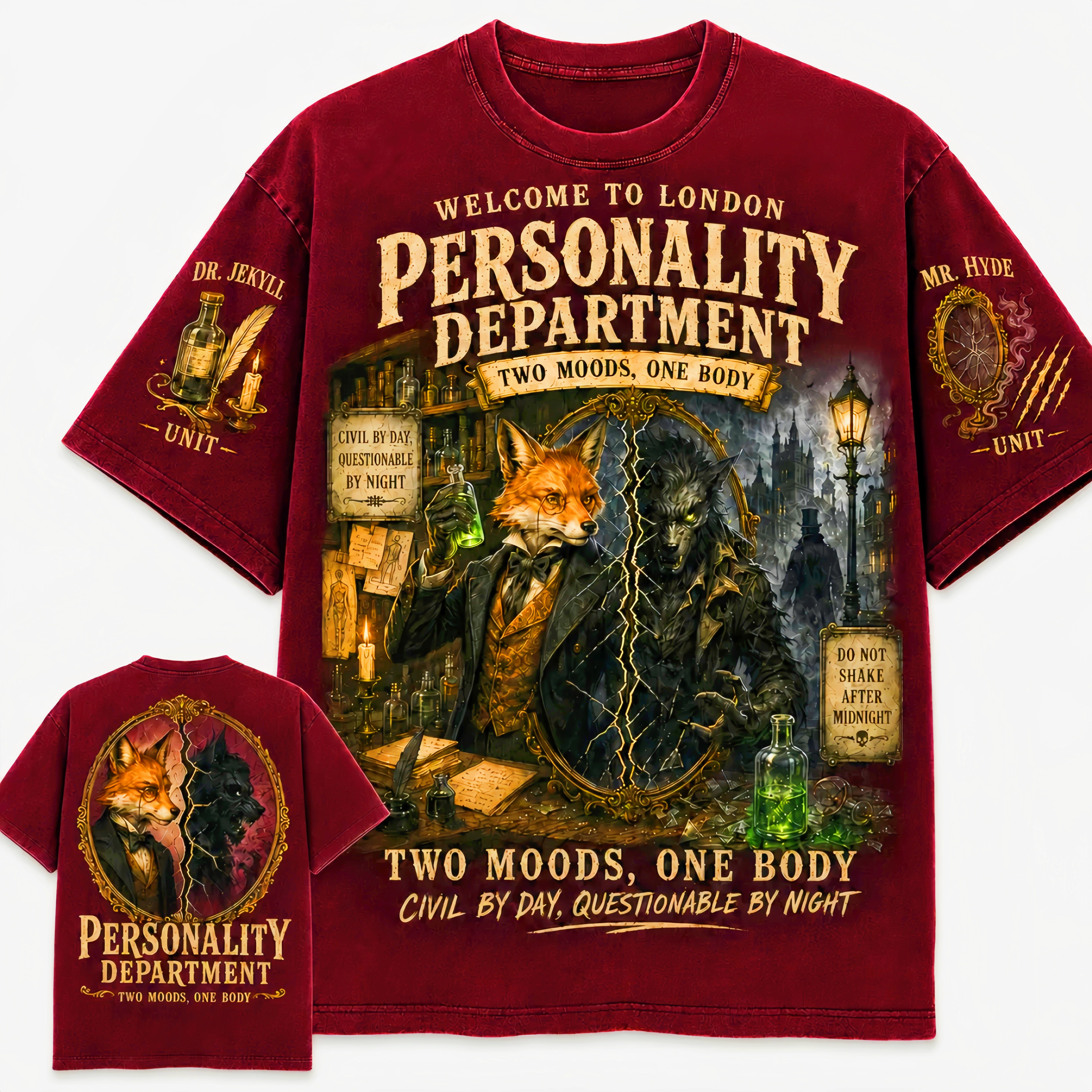 Dr. Jekyll & Mr. Hyde Strange Case Cat T-Shirt