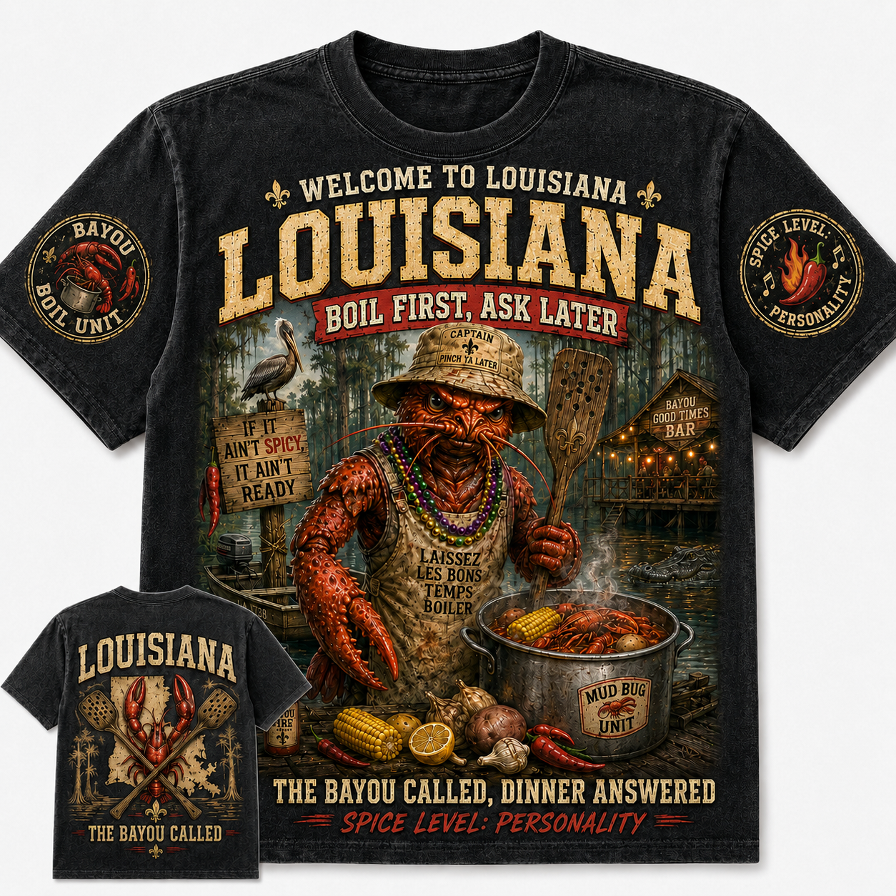 Louisiana Bayou Crawfish Personality T-Shirt