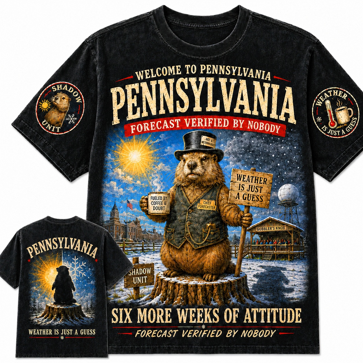 Pennsylvania Groundhog Six More Weeks T-Shirt