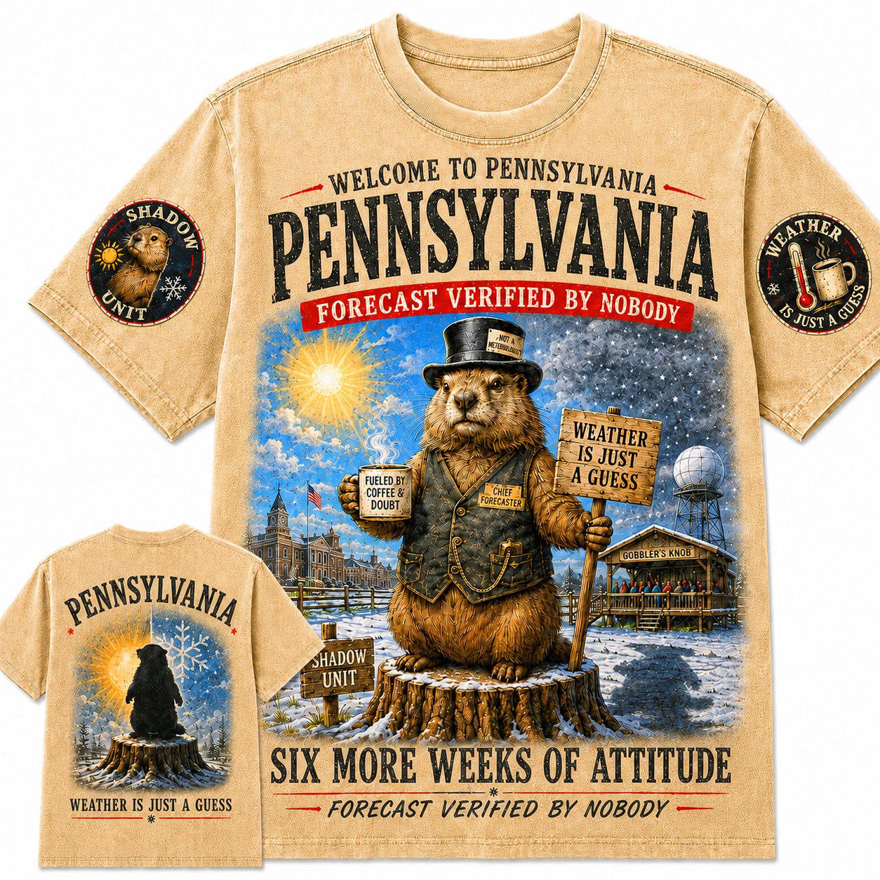 Pennsylvania Groundhog Six More Weeks T-Shirt