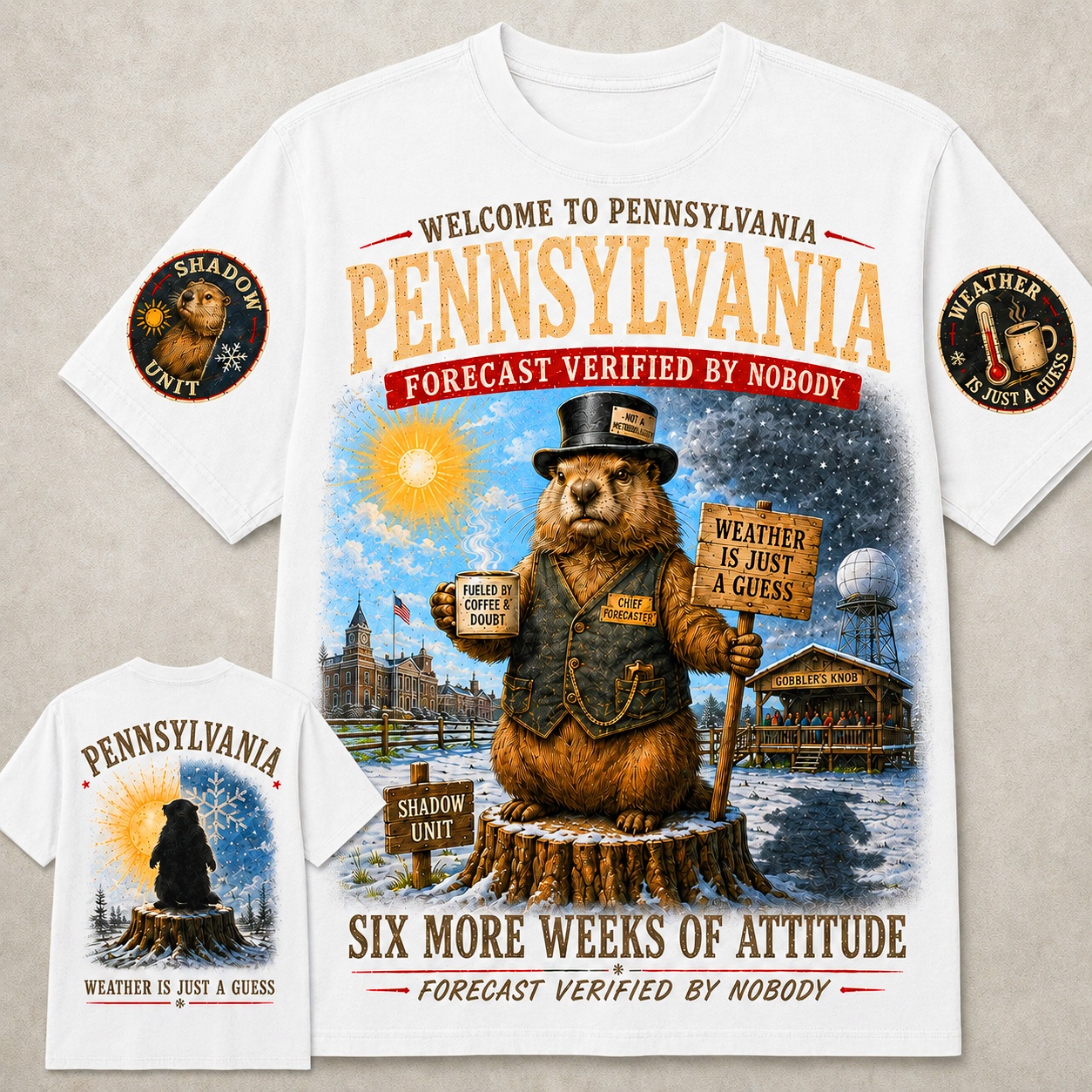 Pennsylvania Groundhog Six More Weeks T-Shirt