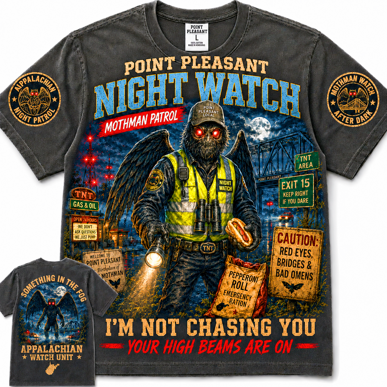 Point Pleasant Night Watch Mothman T-Shirt