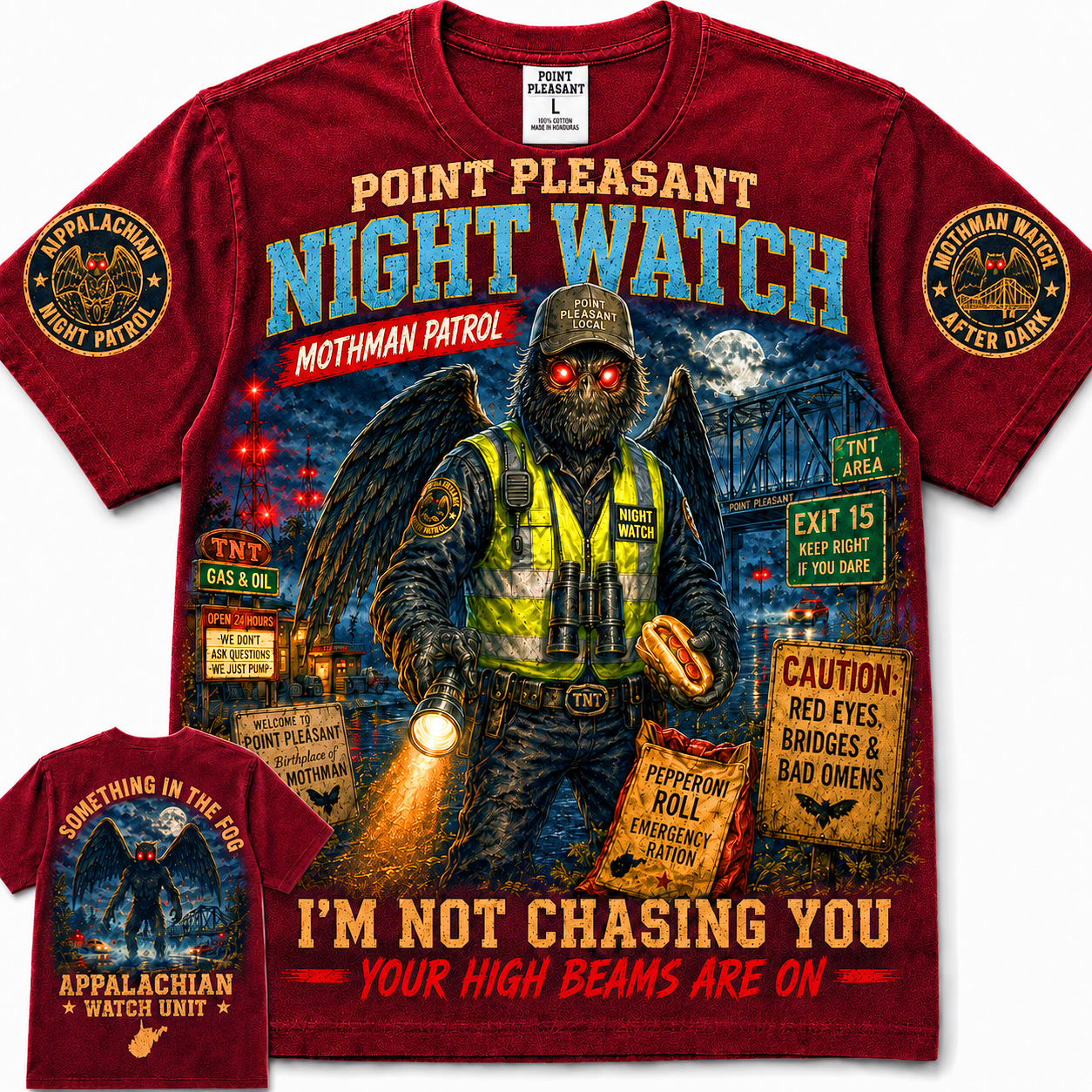 Point Pleasant Night Watch Mothman T-Shirt