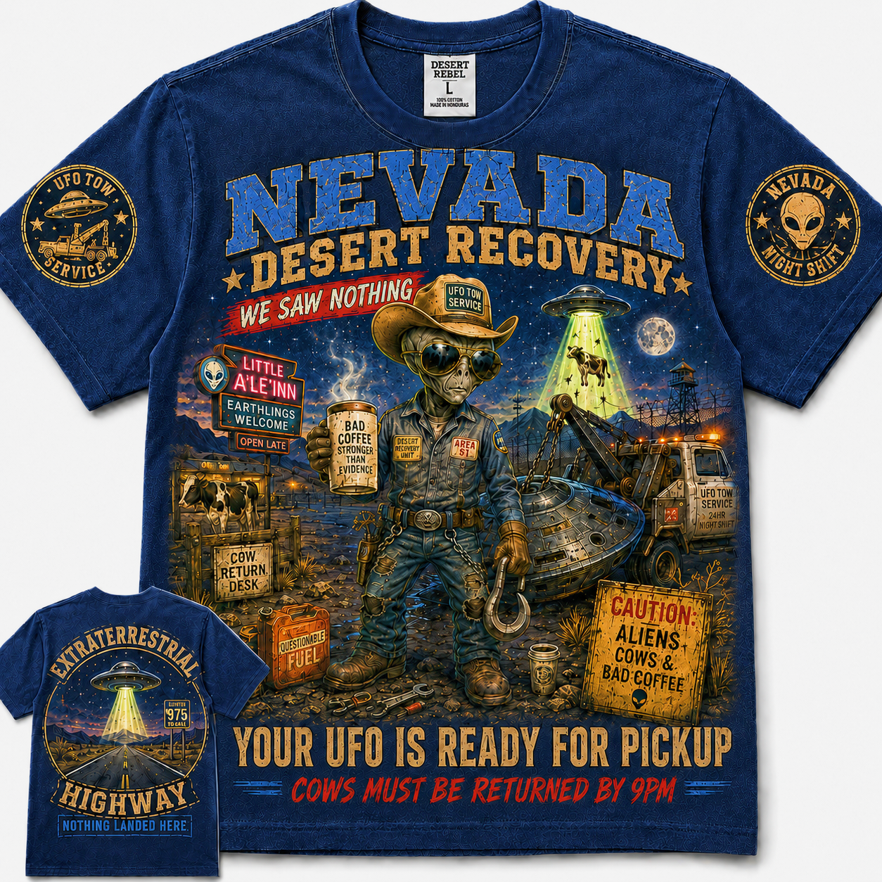 Nevada Desert Recovery Alien T-Shirt