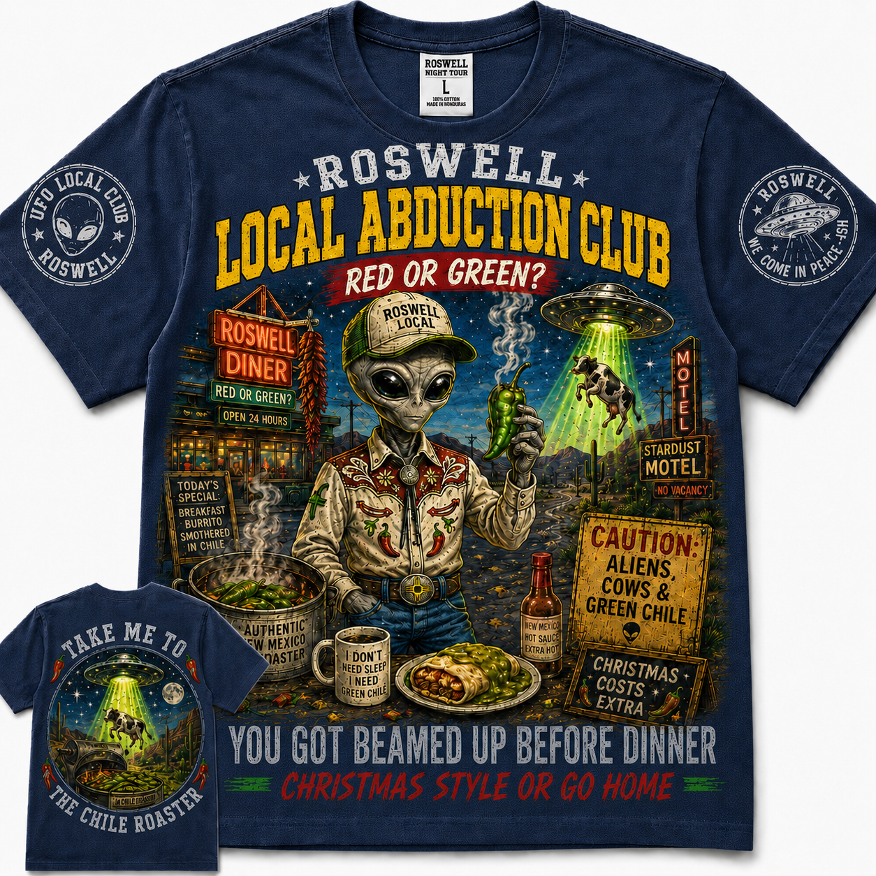 Roswell Local Abduction Club T-Shirt
