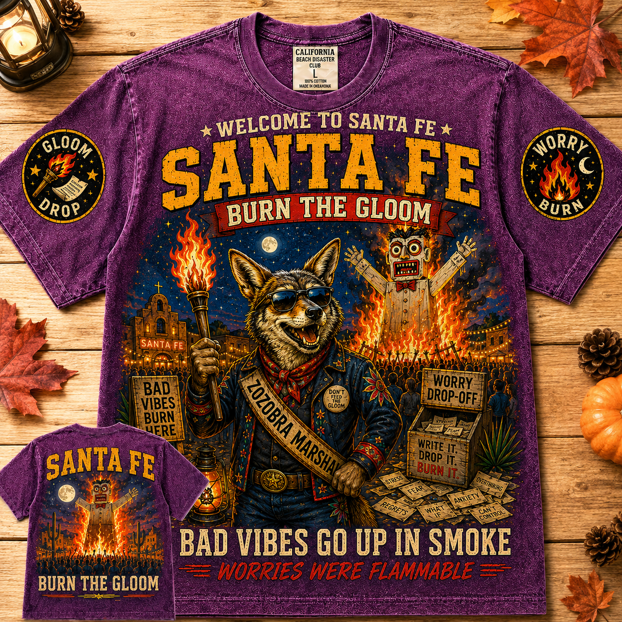 Santa Fe Burn The Gloom Dog T-Shirt