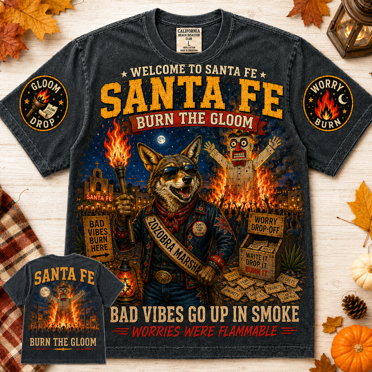 Santa Fe Burn The Gloom Dog T-Shirt
