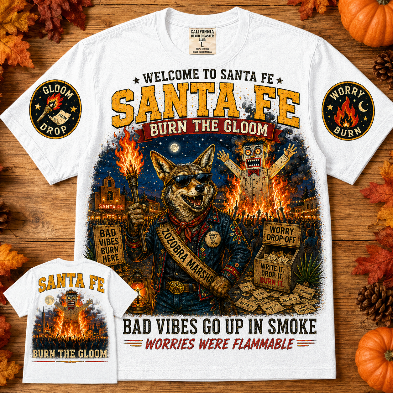Santa Fe Burn The Gloom Dog T-Shirt