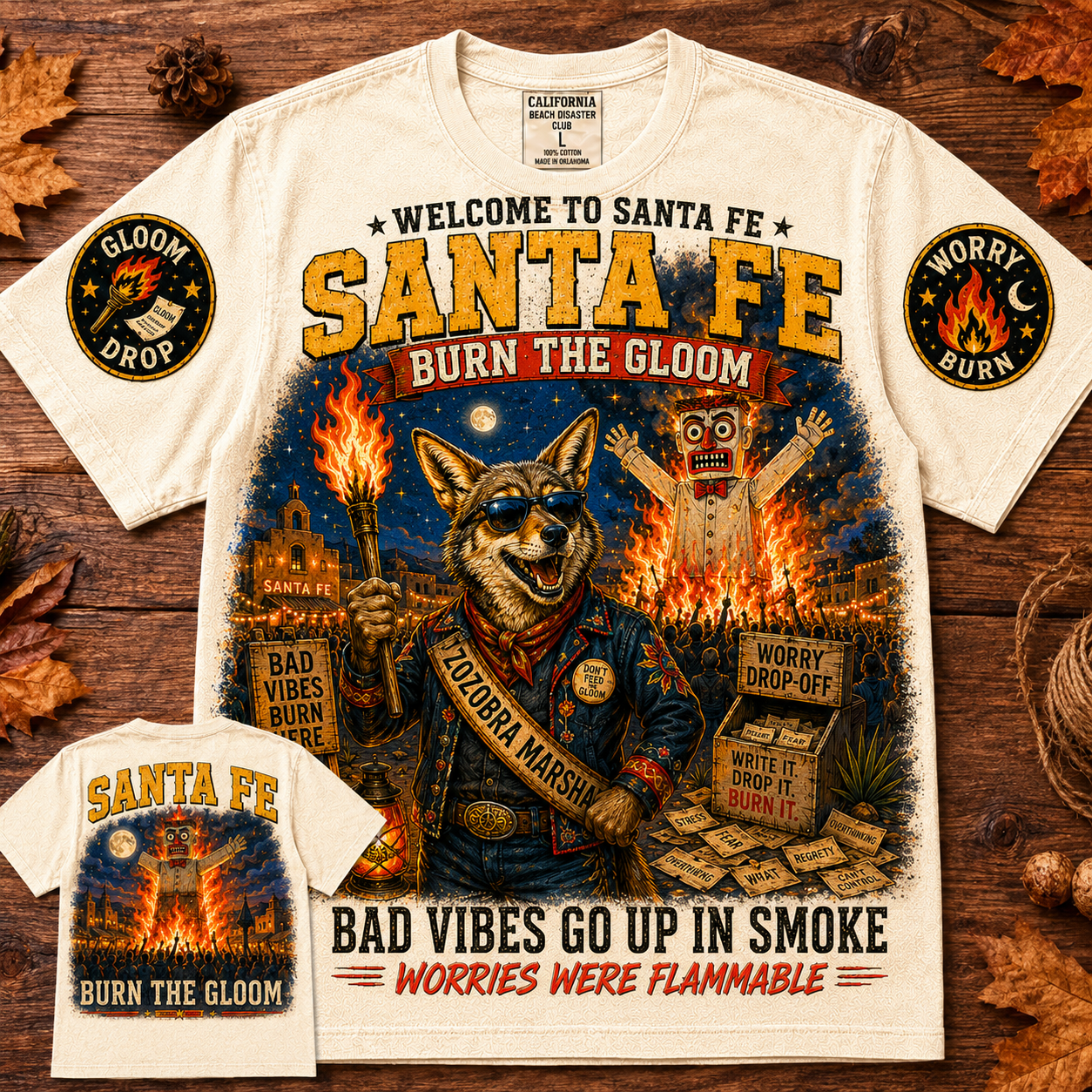 Santa Fe Burn The Gloom Dog T-Shirt
