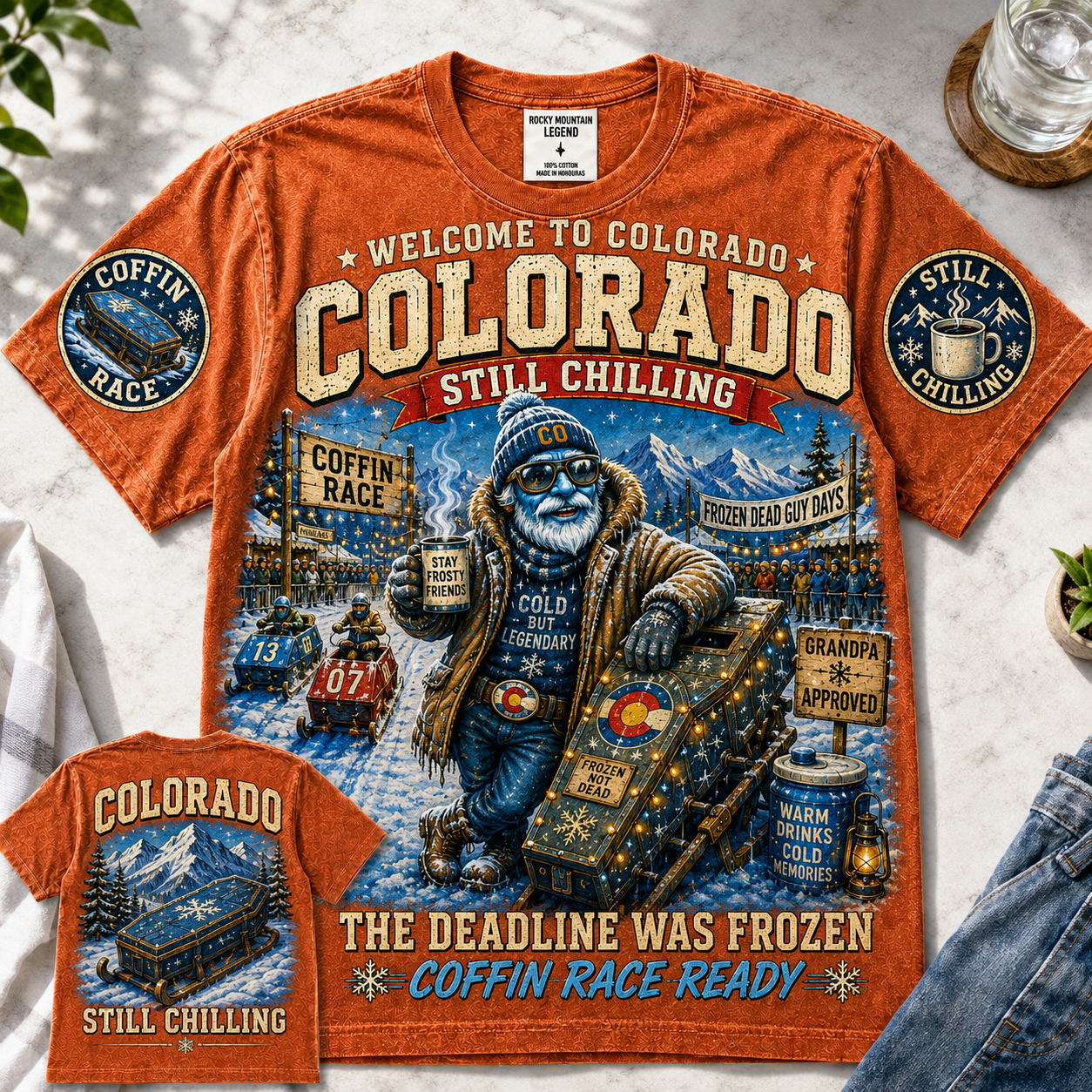 Colorado Still Chilling Coffin Race T-Shirt