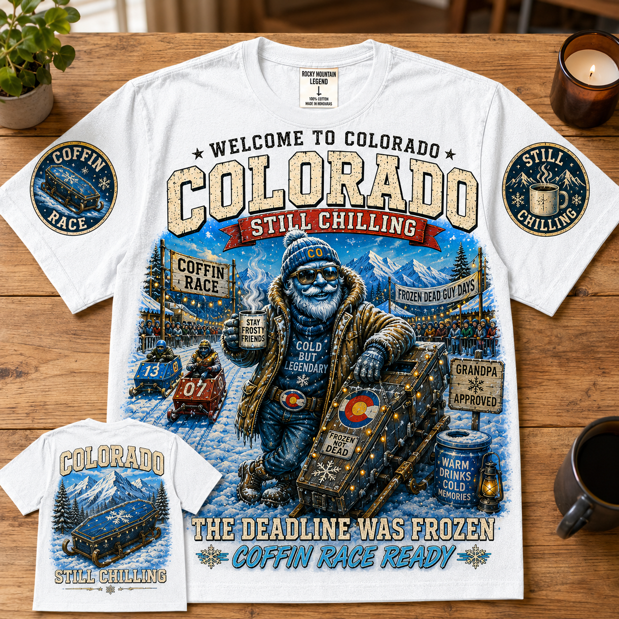 Colorado Still Chilling Coffin Race T-Shirt