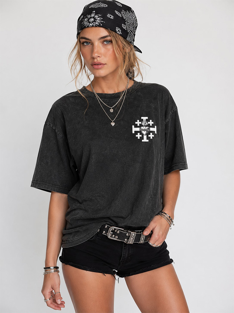 Masked King Memento Mori Vintage Washed T-Shirt