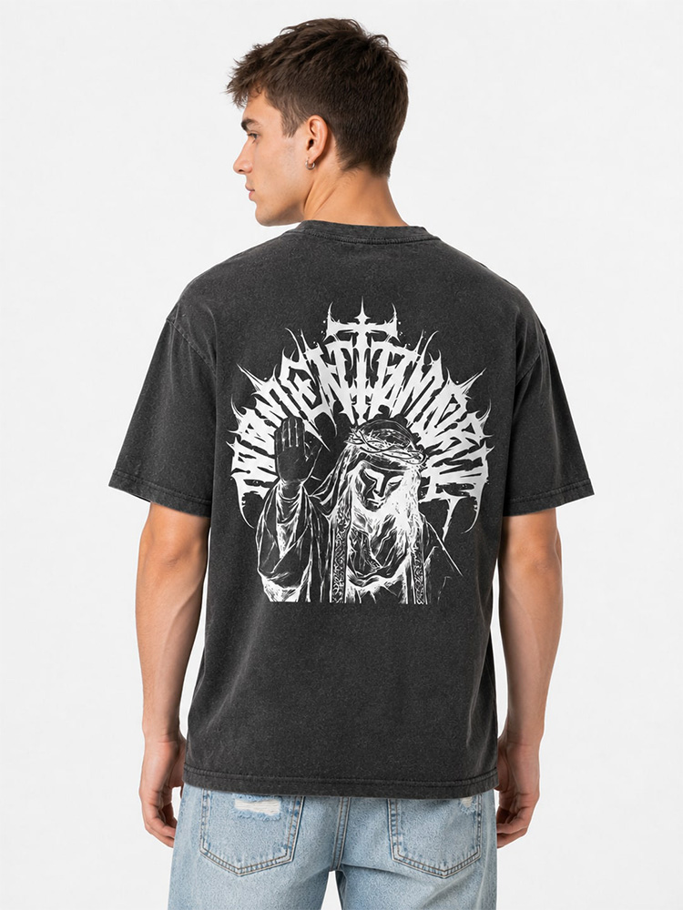 Masked King Memento Mori Vintage Washed T-Shirt