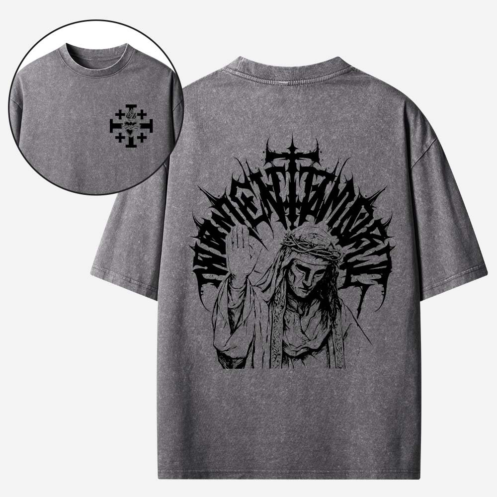 Masked King Memento Mori Vintage Washed T-Shirt