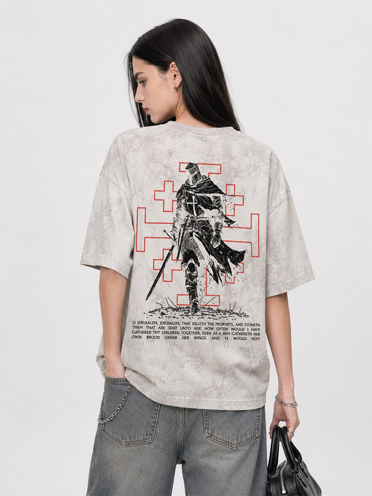 Red Knight Eco Oversized Graphic Tees · GRS Certified