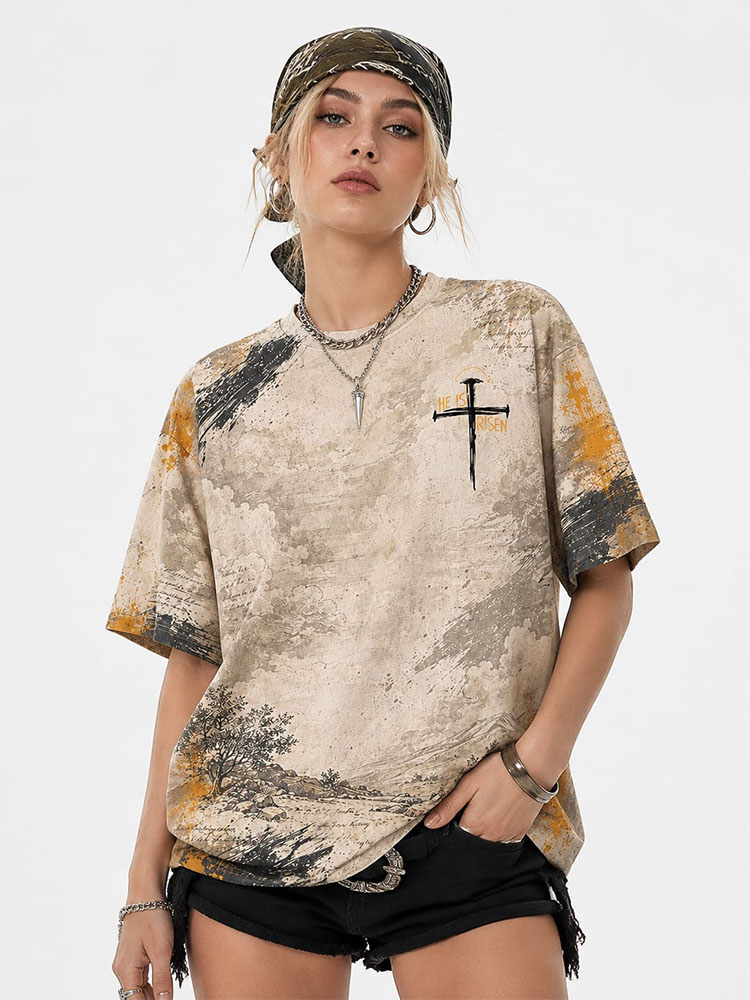 Open Tomb Eco Oversized Graphic Tees · GRS Certified