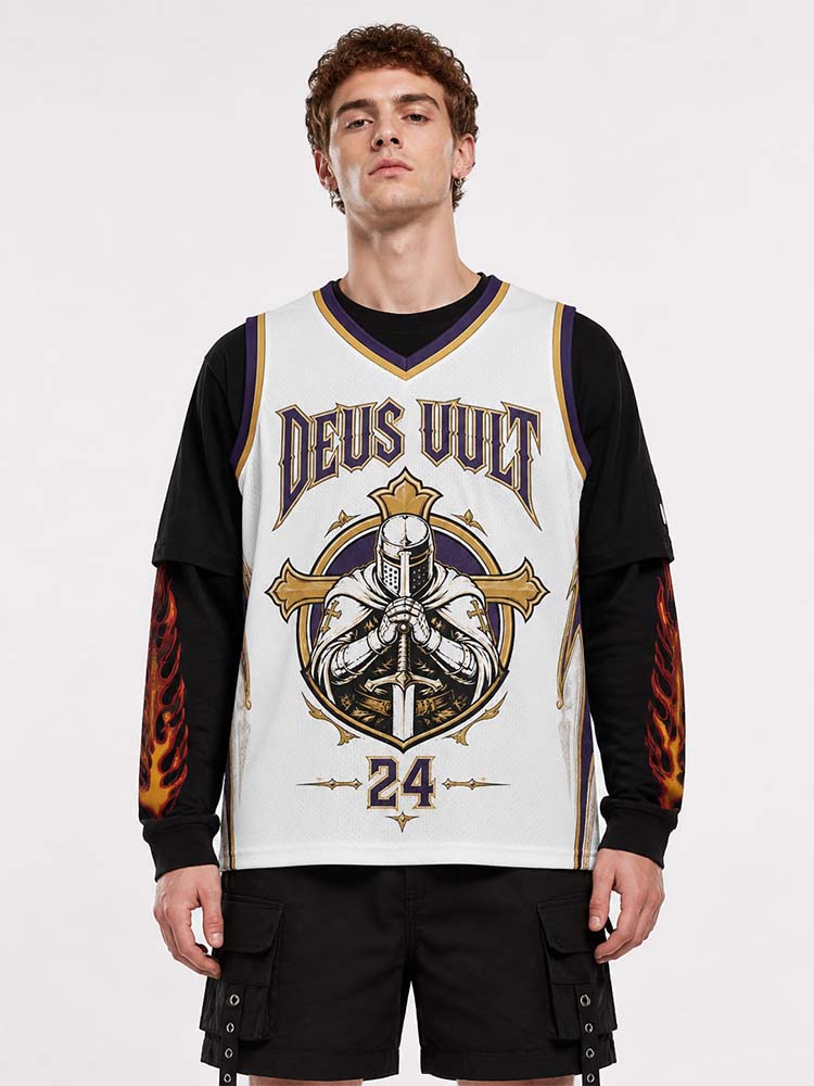 Masked King Graphic Mesh Jersey Tank Top