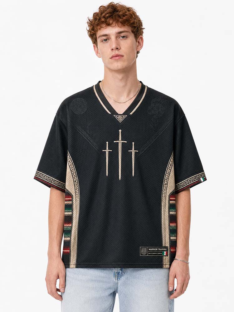 Lion Wrestler Graphic Mesh Jersey