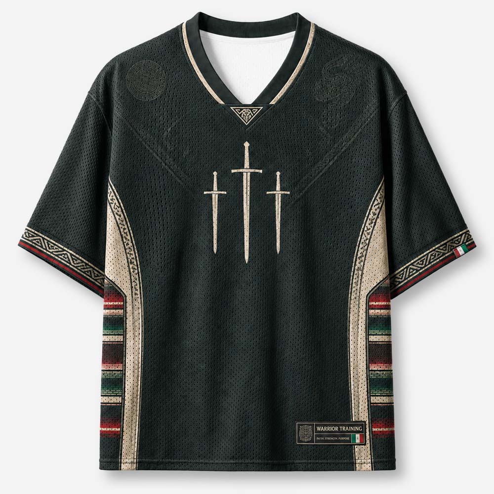 Lion Wrestler Graphic Mesh Jersey